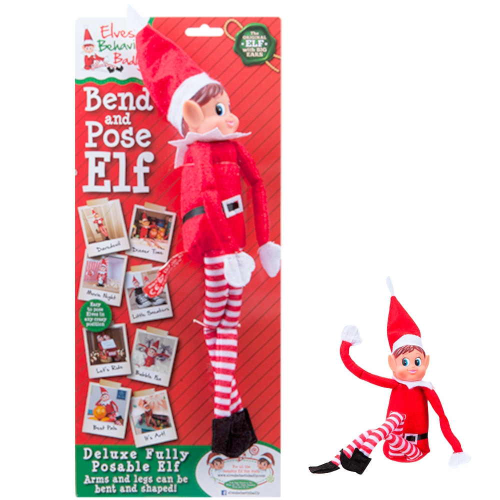 Bendable Poseable Red Elf Figure - Girl