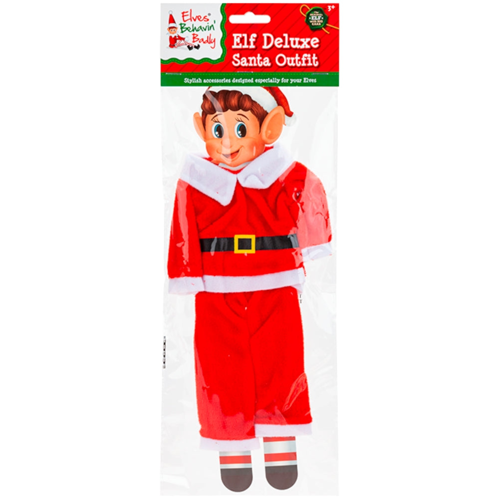 Elves Behavin Badly Plush Santa Outfit