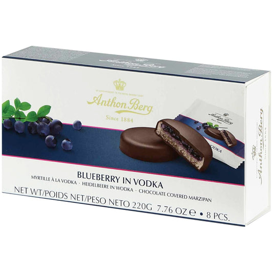 Anthon Berg Blueberry in Vodka Dark Chocolate Marzipan Box