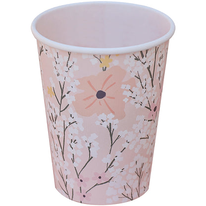 Pink Floral Party Cups