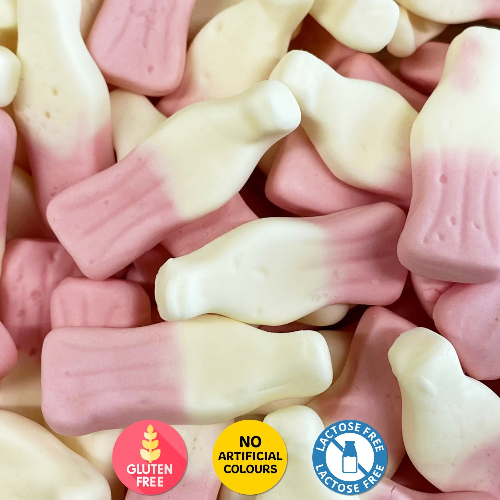 Strawberry Milkshake Bottles Sweet Bag - 100gms