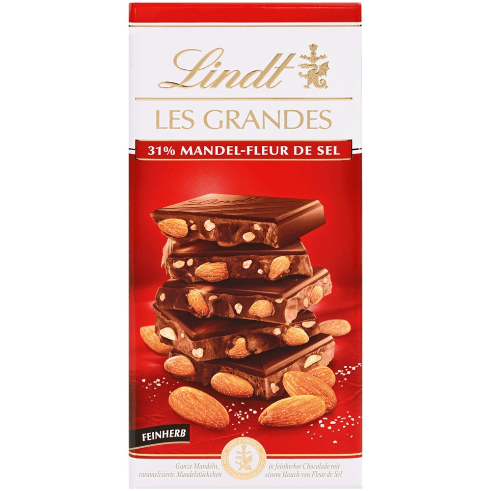 Lindt Les Grandes 31% Almonds Fleur De Sel Chocolate Bar