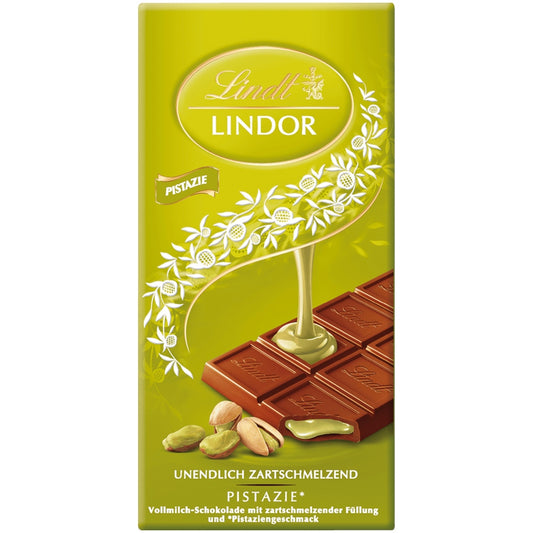Lindt Lindor Pistachio Milk Chocolate Bar