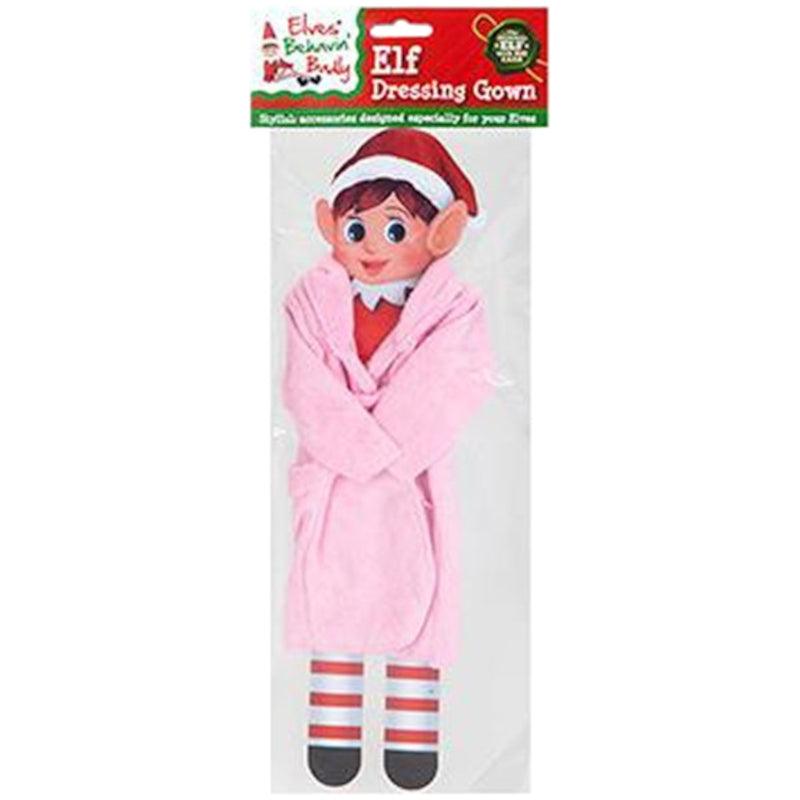 Naughty Elf Dressing Gown - Pink