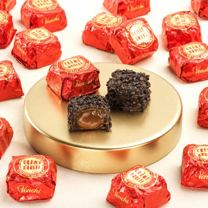 Venchi Chocoviar Creme Brulee Dark Chocolate Truffles