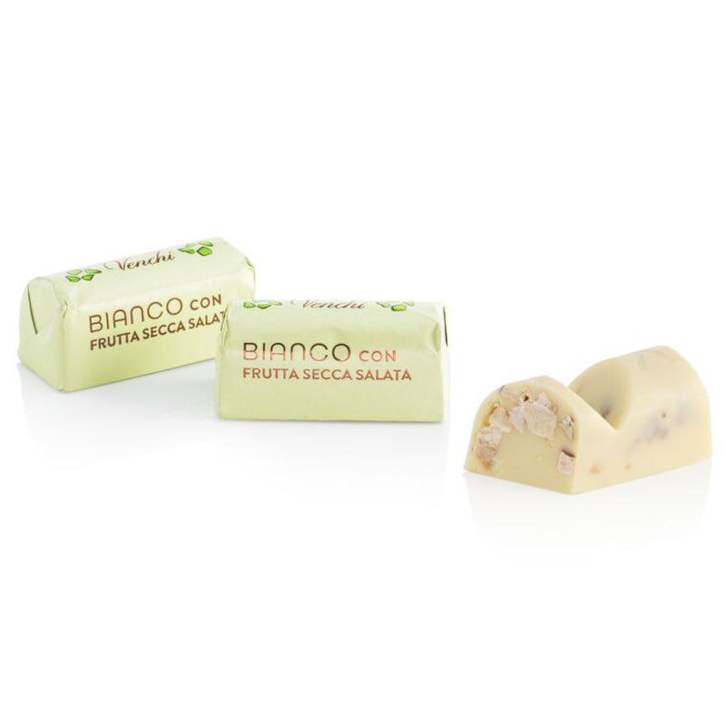 Venchi Salted Nuts White Chocolate Ingot