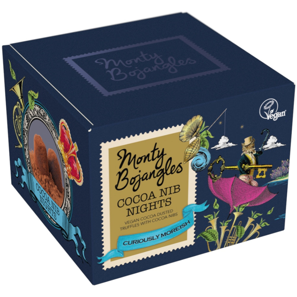 Monty Bojangles Vegan Cocoa Nib Nights Chocolate Truffles Box 100 gms