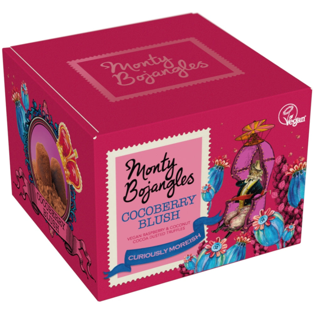 Monty Bojangles Vegan Cocoberry Blush Chocolate Truffles Box 100gms