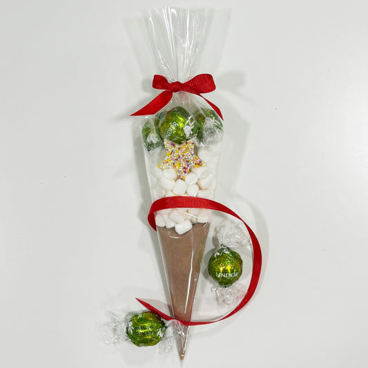 Hot Chocolate Cone with Lindt Truffles - Pistachio