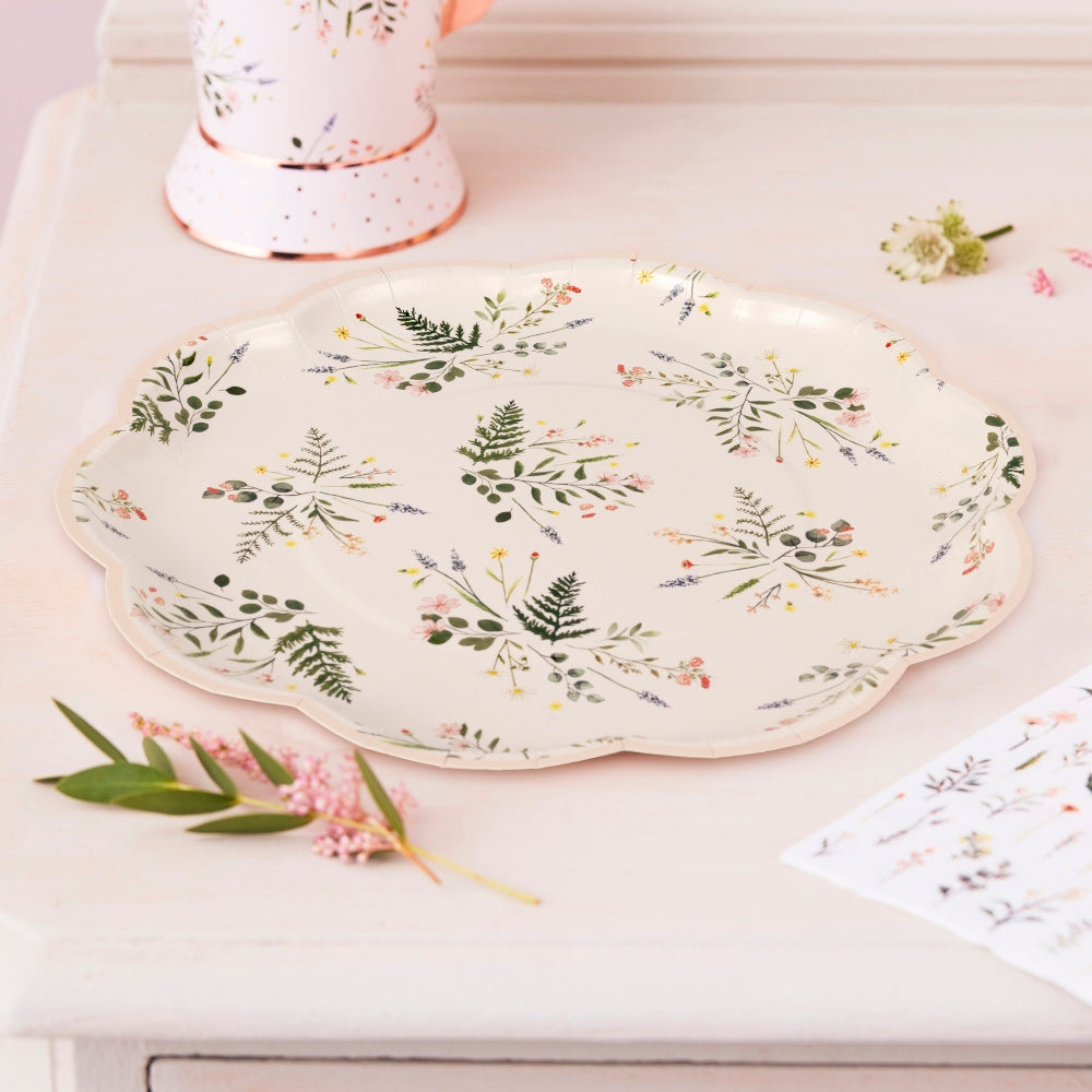 Floral Tea Party Paper Plates