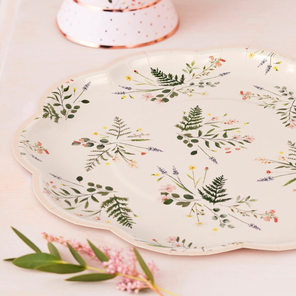 Floral Tea Party Paper Plates