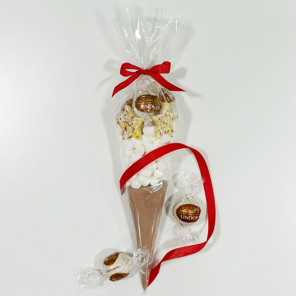 Hot Chocolate Cone with Lindt Truffles - Tiramisu