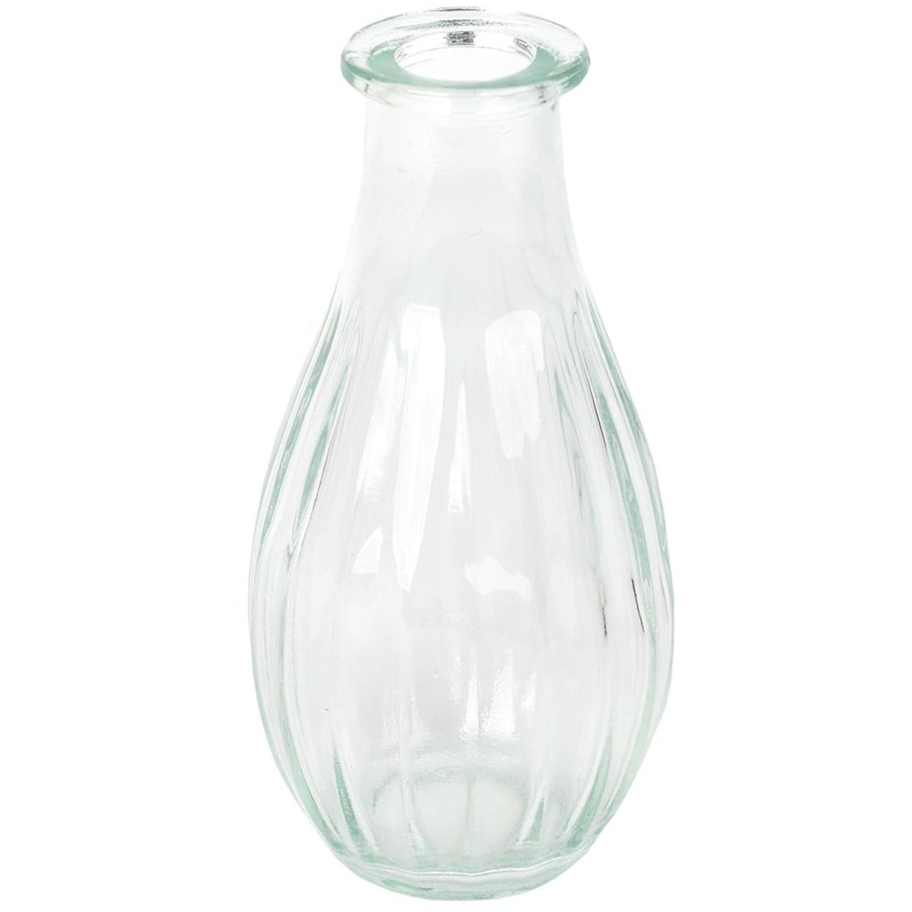 Bon Appetit Clear Glass Bud Vase