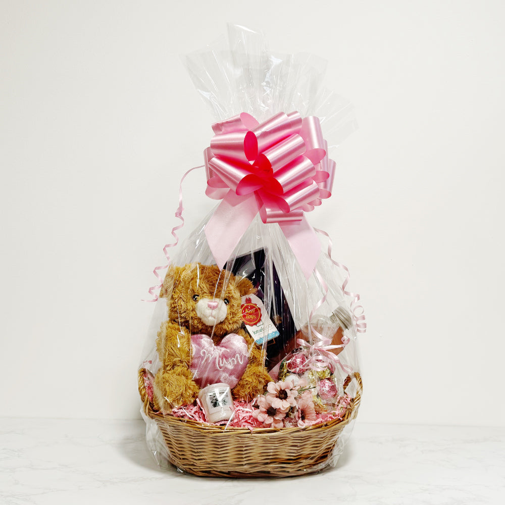 Mother's Day Gift Hamper - White Bear in Pink Shirt - Small