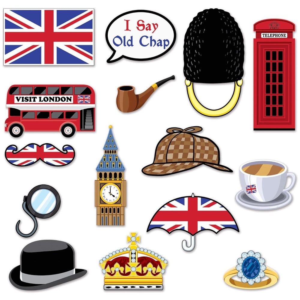 British Photo Booth Props