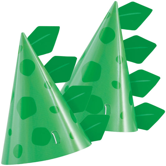 Green Dinosaur Party Hats