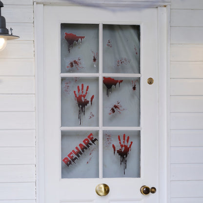 Beware Blood Splatter Halloween Window Stickers