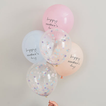 Pastel & Confetti Happy Mother's Day Balloon Cluster