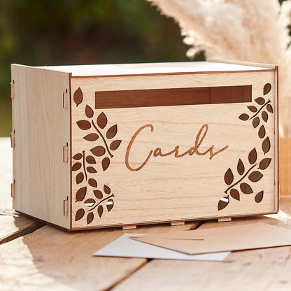 Wooden Wedding Card Box