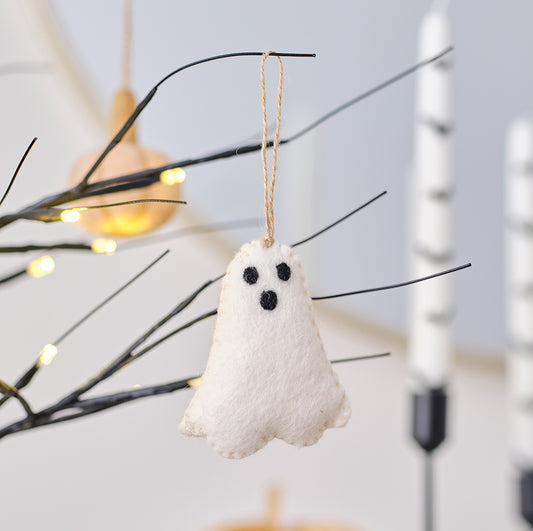 Ghost Felt Hanging Halloween Tree Decoration