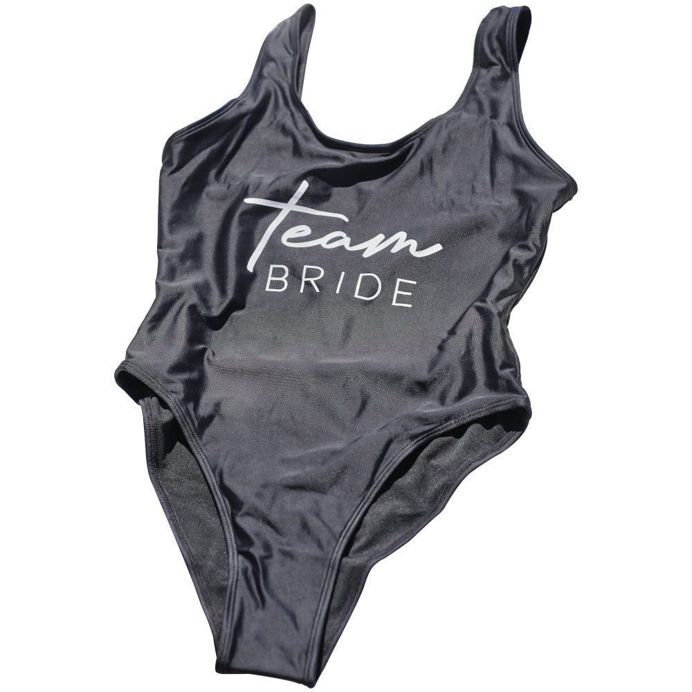 Team Bride Black Hen Party Swimsuit - Medium